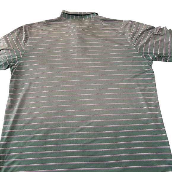 Peter Millar Summer Comfort Polo Shirt Men’s XXL Green Stripe Performance Golf - Picture 5 of 10